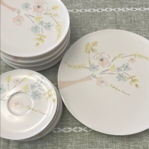 Vintage Lucent dinnerware melamine Floral Patterned Dinnerware